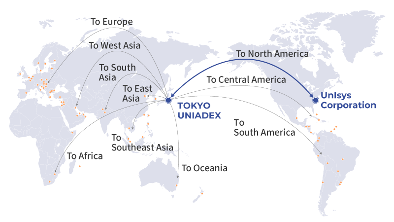 海外の事業所・サービス拠点地図